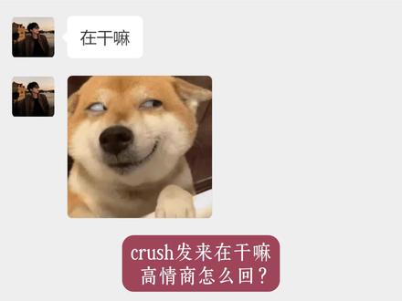 crush发来在干嘛?高情商怎么回? #高情商说话技巧#说话的艺术#crush聊天记录