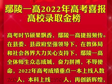 鄢陵一高2022年高考喜报 高校录取金榜 #鄢陵