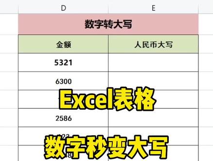 #excel技巧 表格数字秒变大写你会吗?#零基础学电脑 #文员大数据 #宝妈#打工人 #上热门
