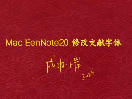 mac endnote20怎么修改文献格式字体,如何修改斜体教程! #考研 #考研上岸