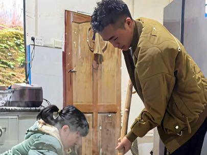 2026年立春的第一顿糍粑#手工糍粑#立春#我的乡村生活#打工的返乡过年了#乡村味道