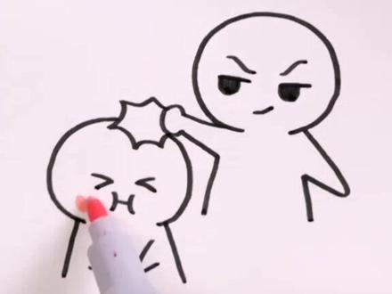 话说:人到底喜不喜欢被摸头? #简笔画 #上热门