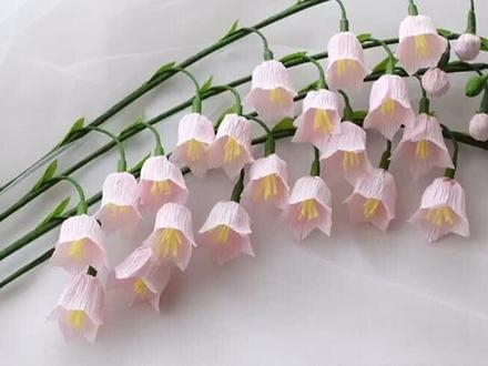 皱纹纸铃兰……#手工教程 #手工花制作