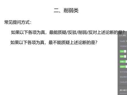 判断推理第十四节——逻辑判断——削弱类——刘文超