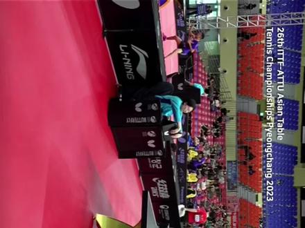 #平昌亚锦赛中国vs卡塔尔男子团体小组赛第二轮#马龙 vs#法赫德阿尔穆甘尼/二盘一二