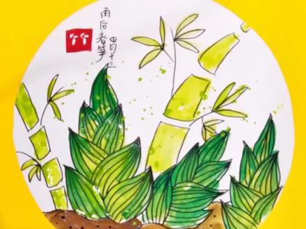 #绘画 #创意儿童画 #创意美术 #手工diy #创意 雨后春笋🍃@DOU+小助手 @我要上热门