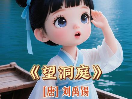 《望洞庭》刘禹锡 一场月光与湖水的浪漫邂逅 #启蒙早教 #诗词 #国学文化 #儿童动画 #语文
《望洞庭》是唐代文学家刘禹锡的诗作。此诗描写了秋夜月光下洞庭湖的优美景色,表达了诗人对洞庭风光的喜爱和赞美之情,表现了诗人壮阔不凡的气度和高卓清奇的情致。首句描写湖水与素月交相辉映的景象,第二句描绘无风时湖面平静的情状,第三、四句集中描写湖中的君山。全诗选择了月夜遥望的角度,把千里洞庭尽收眼底,抓住最有代表性的湖光山色,轻轻着笔,通过丰富的想象、巧妙的比喻,独出心裁地把洞庭美景再现于纸上,显示出惊人的艺术功力。
原文
湖光秋月两相和,潭面无风镜未磨。
遥望洞庭山水翠,白银盘里一青螺。
注释
⑴洞庭:湖名,在今湖南省北部。
⑵湖光:湖面的波光。两:指湖光和秋月。和:和谐。指水色与月光交相辉映。
⑶潭面:指湖面。镜未磨:古人的镜子用铜制作、磨成。此句意思一说是湖面无风,水平如镜;一说是远望湖中的景物,隐约不清,如同镜面没打磨时照物模糊。
⑷山水翠:一作“山水色”。山,指洞庭湖中的君山。
⑸白银盘:形容平静而又清的洞庭湖面。白银,一作“白云”。青螺:这里用来形容洞庭湖中的君山。
译文
洞庭湖上月光和水色交相融和,湖面风平浪静如同未磨的铜镜。
远远眺望洞庭湖山水苍翠如墨,好似洁白银盘里托着一枚青螺。
创作背景
《望洞庭》是唐穆宗长庆四年(824)秋刘禹锡赴和州刺史任、经洞庭湖时所作。刘禹锡在《历阳书事七十韵》序中称:“长庆四年八月,予自夔州刺史转历阳(和州),浮岷江,观洞庭,历夏口,涉浔阳而东。”刘禹锡贬逐南荒,二十年间去来洞庭,据文献可考的约有六次。其中只有转任和州这一次,是在秋天。而此诗则是这次行脚的生动记录。