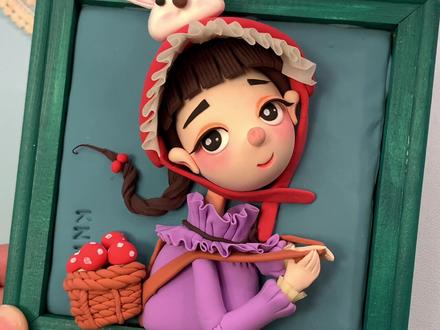 采蘑菇的小姑娘教程来啦#喜欢就关注我吧 #纯手工打造 #来图即可定制 #粘土教程 #我要上热门 #实物拍摄 #喜欢的点个赞