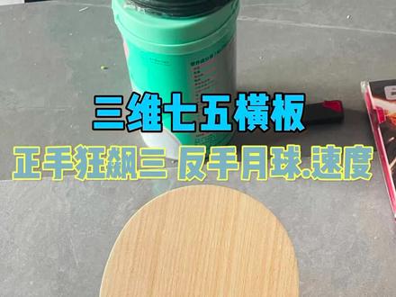 三维75横板,正手狂飙三,反手月球速度。嘎嘎顶 #三维75底板 #乒乓球拍搭配 #乒乓球