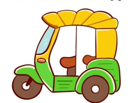 三轮车简笔画#简笔画 #交通安全绘画 #