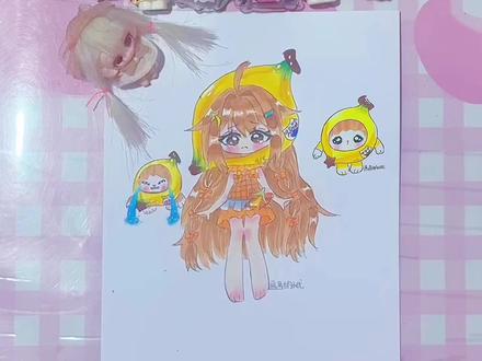 蛋仔派对蕉皮喵蛋的两种画法#蛋仔派对 #蕉皮喵 #拟人 #简笔画
