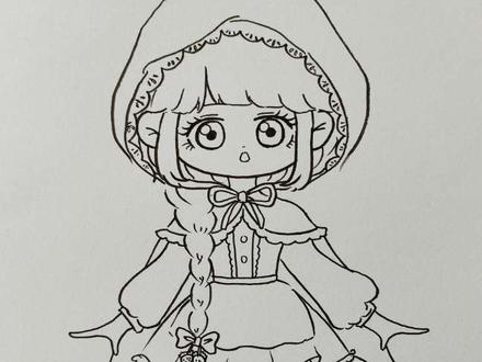 零基础学画画,手把手教你画小红帽。 #小红帽 #画小红帽 #小红帽简笔画 #画画 #零基础学画画