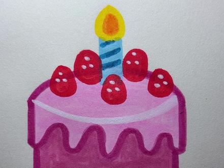 恭喜你学会了生日蛋糕表情包#画画 #简笔画 #一起学画画 #表情包 #儿童简笔画