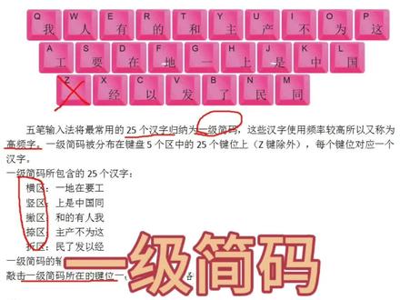 学习一级简码25个高频字,学好以后可以提高打字速度 #五笔输入法 #学五笔 #打字技巧