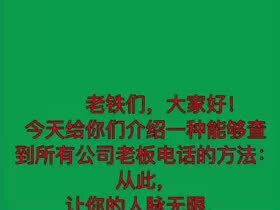 怎么查找公司老板的的电话