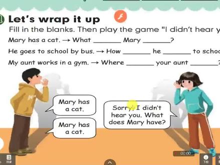 人教版六年级上第5单元第54页同步学习辅导视频 #人教版pep #人教版英语