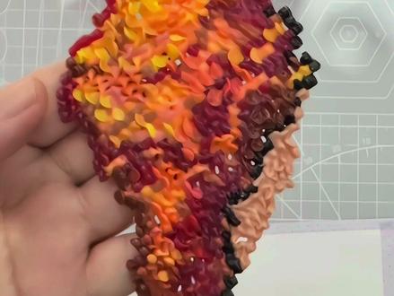 拼豆鸡腿“考研复读”记#油炸鸡腿 #做手工我是认真的 #我的拼豆日常