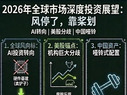 拆解10家顶级投行:2026年AI下半场,谁在接力英伟达?看懂“电力”与“出海”的终极逻辑。#AI #电力 #大a #美股 #理财投资