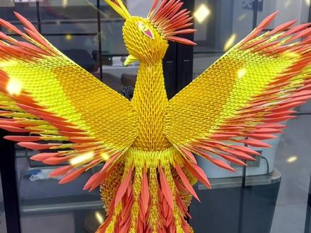 #小挂件饰品 #手工diy #三角插折纸 #凤凰 我想看看你们做的,发评论区研究研究🧐