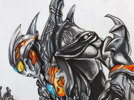 是不是黑暗特利迦看起来更有气场?#特利迦奥特曼 #黑暗特利迦 #特摄剧 #手绘 #暗黑系