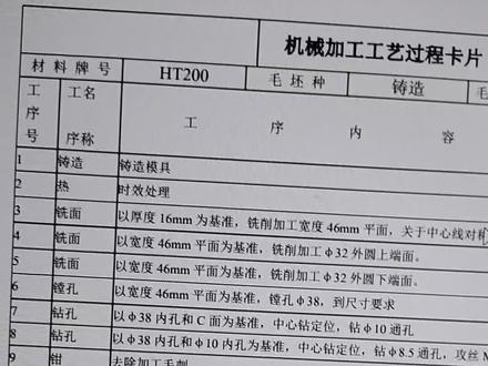 关于毕业设计中机械加工工序卡和工艺卡的问题。#机械毕业设计 #毕业设计 #毕业论文 #加工工艺
