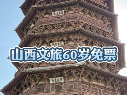 武汉自驾游山西第三天,发现山西景区对60岁以上的游客全部免票,太友好啦!#应县木塔欢迎你 #应县木塔欢迎你 #旅行推荐官 #记录真实生活 #自驾游