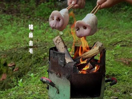 在农村的夏日时光,炒一份猪鼻肉,美味解馋 #乌江轻盐榨菜