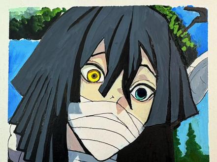 今天咱就画这个蛇柱了#画画 #绘画过程 #鬼灭之刃 #手绘 #二次元 @抖音小助手