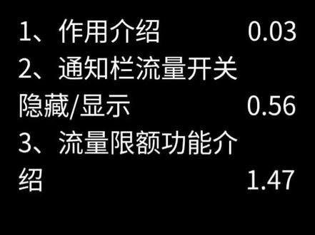 下拉通知栏流量开关隐藏、流量限额设置#手机