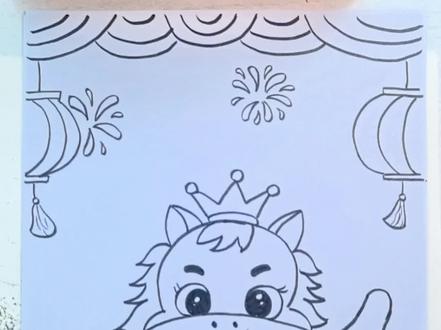 新年元旦小报来啦,简单易学!#简笔画画 #简笔画教程 #元旦 #新年小报