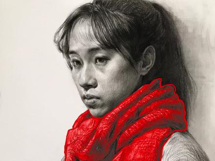 头像考到围巾怎么画,学会这3个技巧 ,成为考场最靓的仔。#素描头像 #美术艺考 #美术生 #联考 #校考 #创作灵感 @抖音小助手