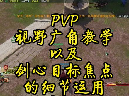 #pvp #剑三 PVP玩家必备的广角,视野调整,以及,剑心插件目标焦点的运用。看到最后。