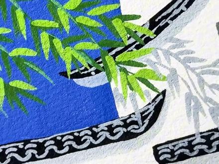 今日教程杀疯!30 秒学竹影过檐,白墙黛瓦的中式美赢麻! #画画 #简笔画 #有手就会 #风景 #初描丙烯马克笔