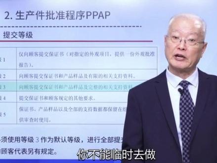 生产件批准程序PPAP提交等级;【制造业课堂】全方位系统赋能制造业全产业链,评论区获取完整课程;#供应商管理 #供应链管理 #生产件批准程序 #企业管理培训 #供应商质量管理