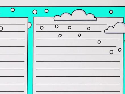 下雪啦!美术老师送一款简单又好看的冬季手抄报教程