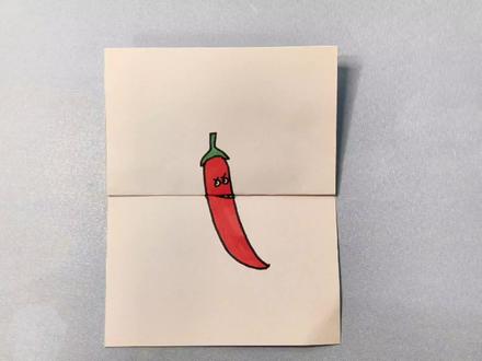 喷火辣椒折纸玩法简笔画。#手工diy #一起玩手工吧 #简笔画教程 #手工折纸