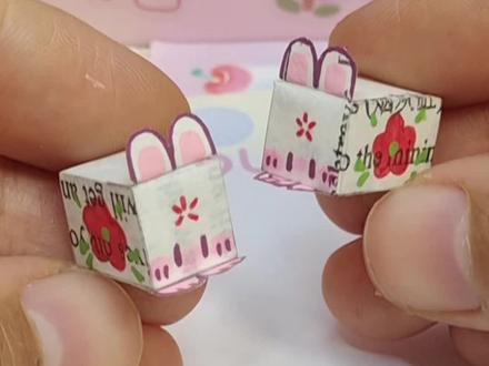 自制迷你小兔子#手工 #手工diy #中秋手工 #手工制作