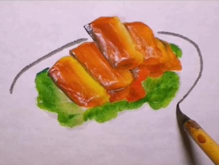 那条带鱼让我油炸了#想画就画 #水墨写意 #一起学国画