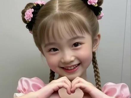 上学或出去玩就扎甜美丸子头发型#生女儿就是用来打扮的 #儿童编发 #丸子头