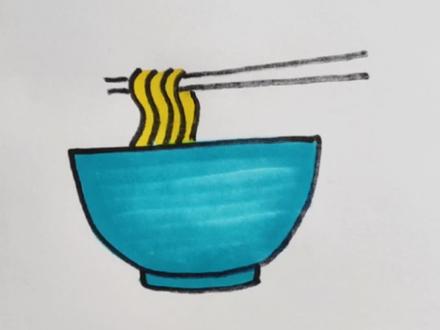 菠菜面🍜一碗#简笔画 #幼儿简笔画 #零基础学画画 #儿童简笔画