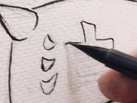 自来也豪杰的招牌手势。第二次画自来也了。(更多精彩内容来我的今日头条)#打call我的内容主场