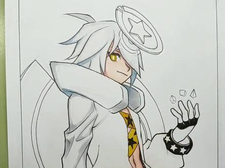 白衣服上色简单,就是背景要深一点#凹凸世界丹尼尔 #动漫人物手绘