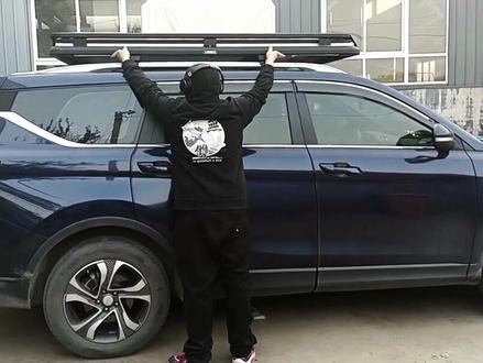 一个行李架秒变露营基地,长安欧尚科赛安装#锦囊隐藏帐篷行李架 去#春游