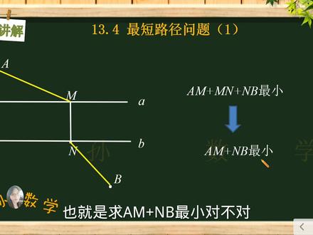 【初中数学】初二上13.4最短路径问题(2)(知识点)#初中数学