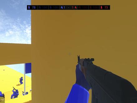 战地模拟器:四块地大战!菜叔拿上AK开启战斗 #手柄 #跳跃 #兔子跳 #没有你的房间变得真的很大很大