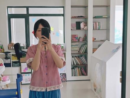 坦领对襟唐褙子新手教程 #唐褙子 #自制汉服 #缝纫 #缝纫日常 #缝纫小白