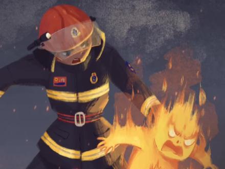 愿你们每一次出警 都能够平安归来! #消防员 #消防救援 #消防蓝朋友 #米雷画画