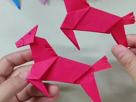 2026年快到了,带孩子一起来折几匹马儿吧#做手工我是认真的 #我的手工作品 #新年折纸 #马的折纸