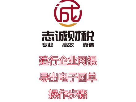建行企业网银 导出回单
