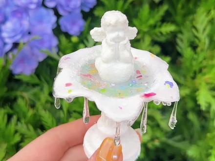 春日手工|来做这款超出片的小天使喷泉许愿池吧⛲️ #手工diy作品大赏 #春日手工 #展示你的手工diy成果 #手作治愈系 #我做的春日限定手工